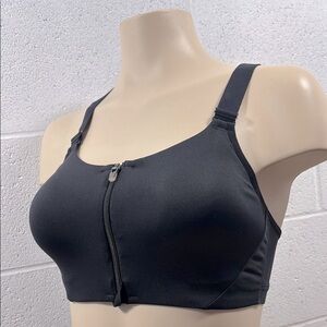 Women's Black Zip-Front Sports Bra​​​